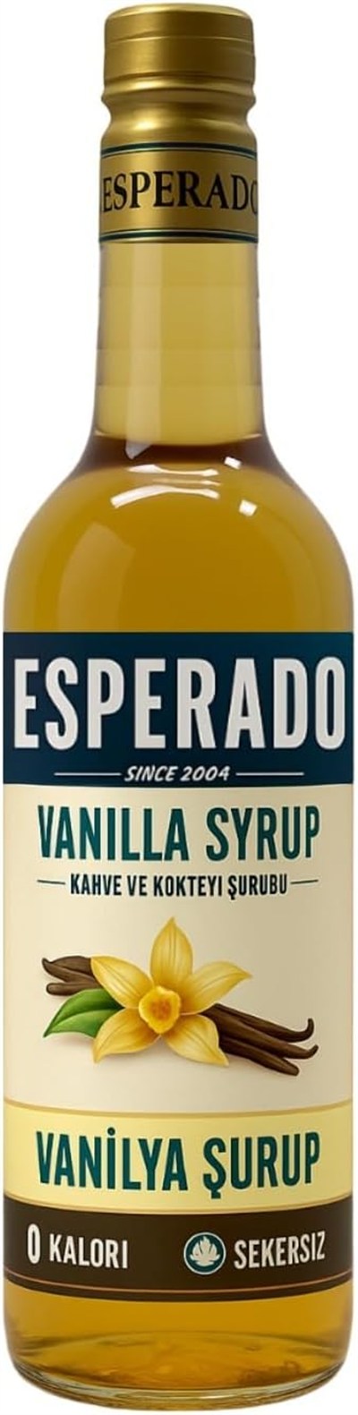 ESPERADO Şekersiz (Sugar Free) Vanilyalı Aromalı Kahve & Kokteyl Şurubu - 750 ml-