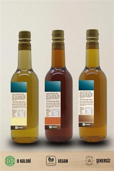 Esperado Vanilya * Karamel * Fındık Aromalı Kahve Şurubu - 3 Lü Set - Şekersiz - 750 Ml X 3 Ad.