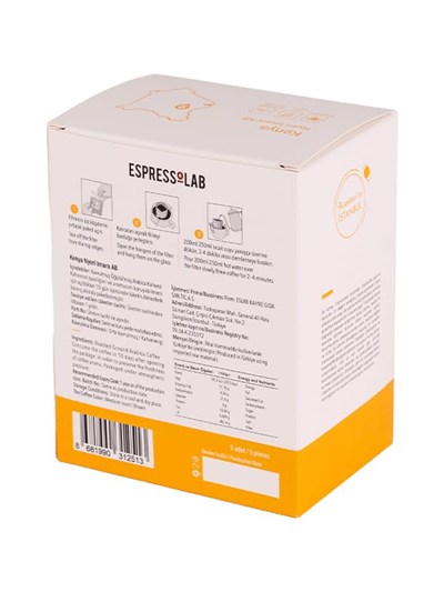 Espressolab Pratik Filtre Kahve - Kenya Nyeri Imara AB 5 Adet
