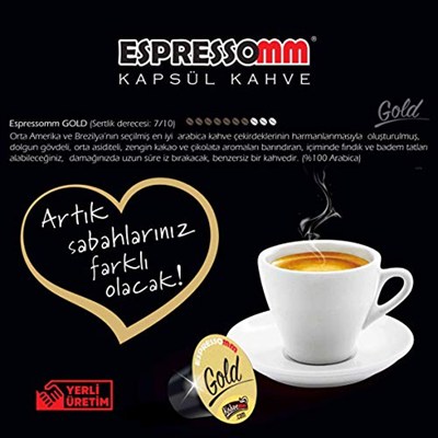 ESPRESSOMM® GOLD KAPSÜL KAHVE (100 ADET) - NESPRESSO® UYUMLU*