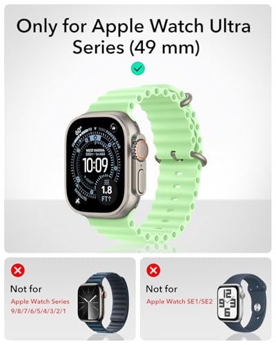 ESR Apple Watch Ultra 3/Ultra 2/Ultra için Ekran Koruyucu ile Ultra Kılıf 49mm (2025) Askeri Sınıf Koruma, Alüminyum Alaşımlı Kılıf 2 Paket Armorit Cam Koruyucu Seti, Orijinal Kal, Titanyum | Ekran Ko