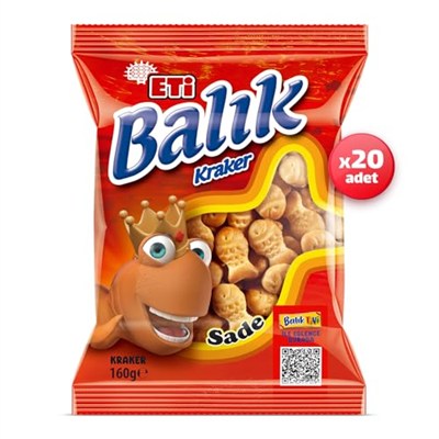 Eti Balık Kraker 160 g x 20 Adet