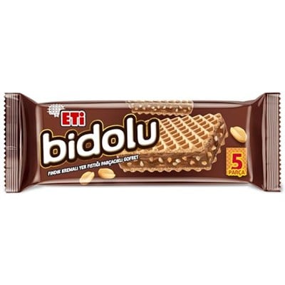 Eti Bidolu Fındık Kremalı Yer Fıstığı Parçacıklı Gofret 81 g