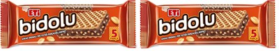 Eti Bidolu Kakao Kremalı Yer Fıstığı Parçacıklı Gofret 81 g 2li paket