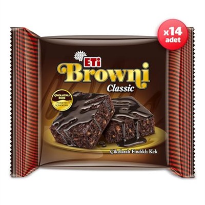Eti Browni Çikolatalı Fındıklı Kek 200 g x 14 Adet
