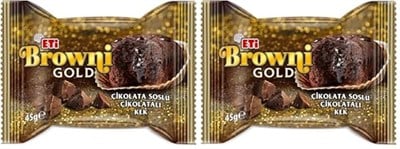 Eti Browni Gold Çikolata Soslu Çikolatalı Kek 45 g 2li paket