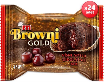 Eti Browni Gold Vişne Soslu Çikolatalı Kek 45 g x 24 Adet