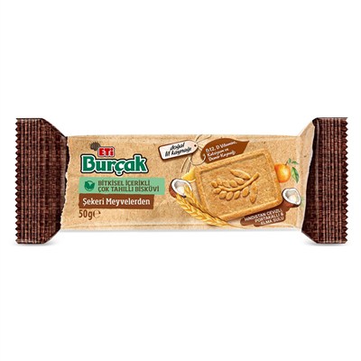 Eti Burçak Bisküvi Şekeri Meyvelerden 50 gr