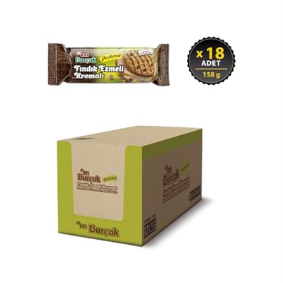 Eti Burçak Fındık Ezmeli Proteinli Bisküvi 158 g x 18 Adet