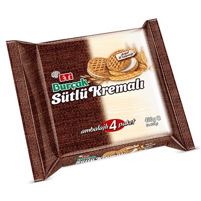 Eti Burçak Kremalı Bisküvi 4lü 400 g
