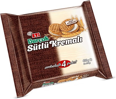 Eti Burçak Kremalı Bisküvi 4lü 400 g