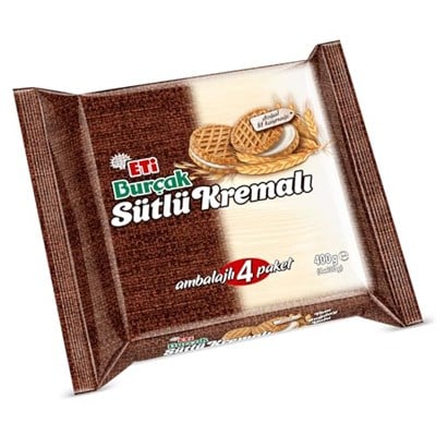 Eti Burçak Kremalı Bisküvi 4lü 400 g