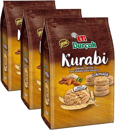 Eti Burçak Kurabi Torba Bademli 150 g 3lü paket