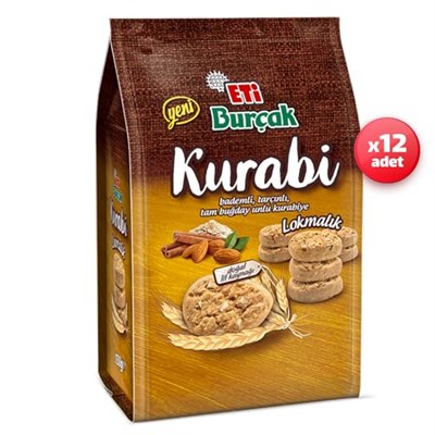 Eti Burçak Kurabi Torba Bademli 150 g x 12 Adet