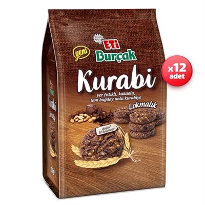 Eti Burçak Kurabi Torba Kakaolu 150 g x 12 Adet