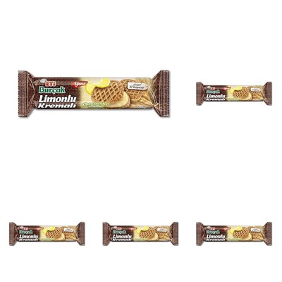 Eti Burçak Limonlu Kremalı Yulaflı Bisküvi 100 g 5li paket