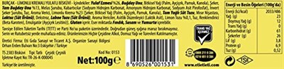 Eti Burçak Limonlu Kremalı Yulaflı Bisküvi 100 g 5li paket