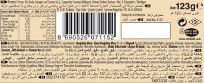 Eti Burçak Sultani Üzümlü Kepekli Bisküvi 123 g 2li paket