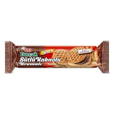 Eti Burçak Sütlü Kakaolu Kremalı Yulaflı Bisküvi (1 x 100 g)