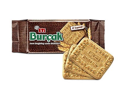 Eti Burçak Tam Buğday Unlu Bisküvi 131 g 5li paket