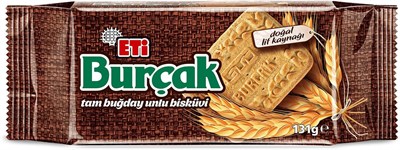 Eti Burçak Tam Buğday Unlu Bisküvi 131 g x 24 Adet