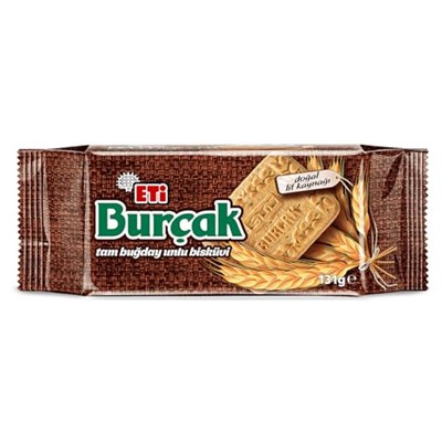 Eti Burçak Tam Buğday Unlu Bisküvi 131 g x 24 Adet