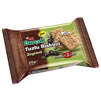 Eti Burçak Zeytinli Tuzlu Bisküvi 3 x 91 g