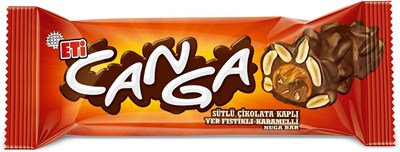 Eti Canga Yer Fıstıklı Karamelli Nuga Bar 45 g x 24 Adet