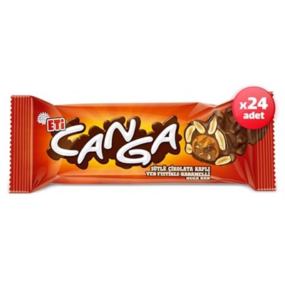 Eti Canga Yer Fıstıklı Karamelli Nuga Bar 45 g x 24 Adet