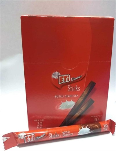 Eti Çikolata Sticks Sütlü Çikolata 7 Gr X 40 Adet