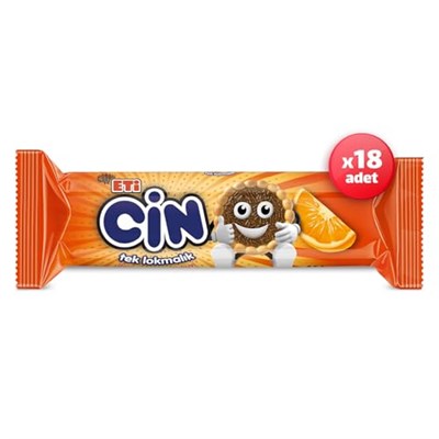 Eti Cin Lokmalık Portakallı Bisküvi 114 g x 18 Adet - Seçenekler: 114 g, 114 g (2 paketi), 114 g (6 paketi), 25 g...