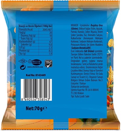 Eti Çıtır Balık Kraker 70 gr (2 paketi)