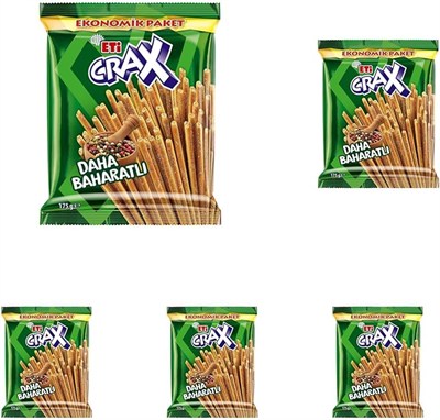 Eti Crax Baharatlı Çubuk Kraker 175 g 5li paket