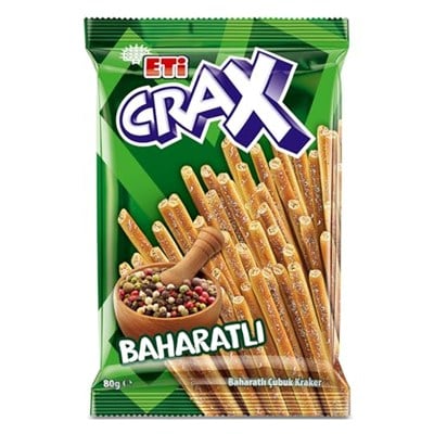 Eti Crax Baharatlı Çubuk Kraker 80 g x 17 Adet