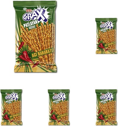 Eti Crax Patlayan Lezzet Acı Baharatlı Çubuk 50 g 5li paket