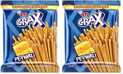 Eti Crax Peynirli Çubuk Kraker 175 g 2li paket