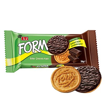 Eti Form Çikolata Kaplı Lifli Bisküvi 50 g 2li paket
