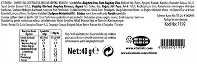 Eti Form Domatesli Zeytinli ve Kekikli Kepekli Bisküvi 40 g x 24 Adet