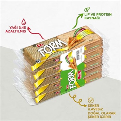 Eti Form Kepekli Bisküvi 5 x 45 g