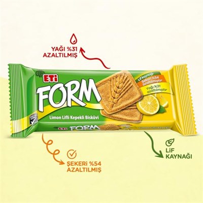 Eti Form Limon Lifli Kepekli Bisküvi 50 g
