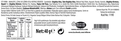 Eti Form Mahlepli Çiyalı ve Çörek Otlu Kepekli Bisküvi 40 g 2li paket