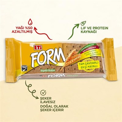 Eti Form Tam Çavdarlı Ekşi Mayalı Bisküvi 45 g