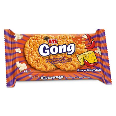 Eti Gong Peynirli Acılı Mısır ve Pirinç Patlağı 68 g