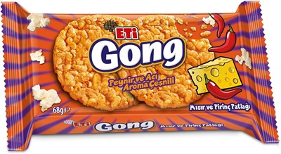 Eti Gong Peynirli Acılı Mısır ve Pirinç Patlağı 68 g