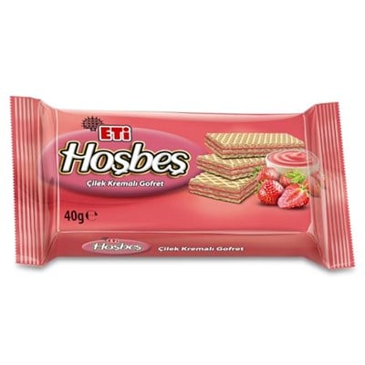 Eti Hoşbeş Çilek Kremalı Gofret 40 g x 24 Adet