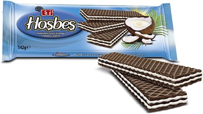 Eti Hoşbeş Hindistan Cevizi Kremalı Gofret 142 g 2li paket