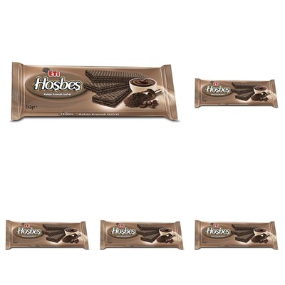 Eti Hoşbeş Kakao Kremalı Gofret 142 g 5li paket