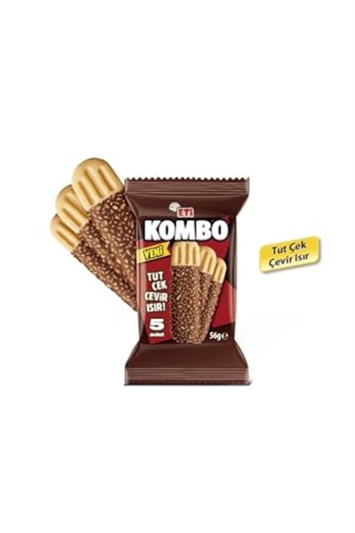 Eti Kombo Hindistan Cevizi ve Çikolata Kaplamalı Bisküvi 56 g x 18 Adet