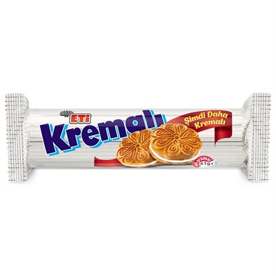 Eti Kremalı Bisküvi 61 g Tekli Paket