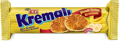 Eti Kremalı Muzlu Bisküvi 61 g Tekli Paket